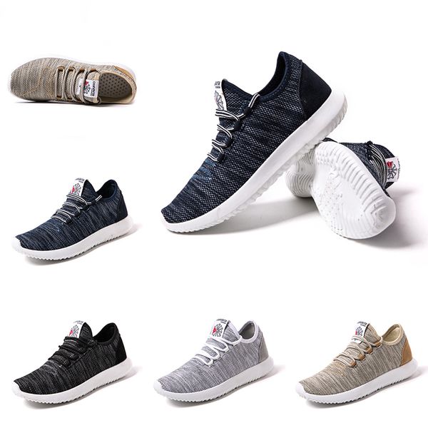 

2020 new flat shoes comfortable women men running shoes outdoor wallking grey dark blue brown homemade brand made in china 39-44, White;red
