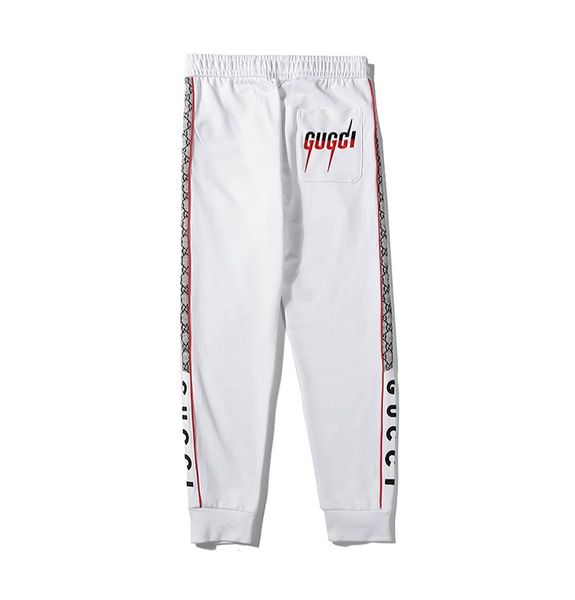

newly mens womens brandpants designerpants fashion elastic waist luxury long pants letters printed full length trousers 2030303q, Black