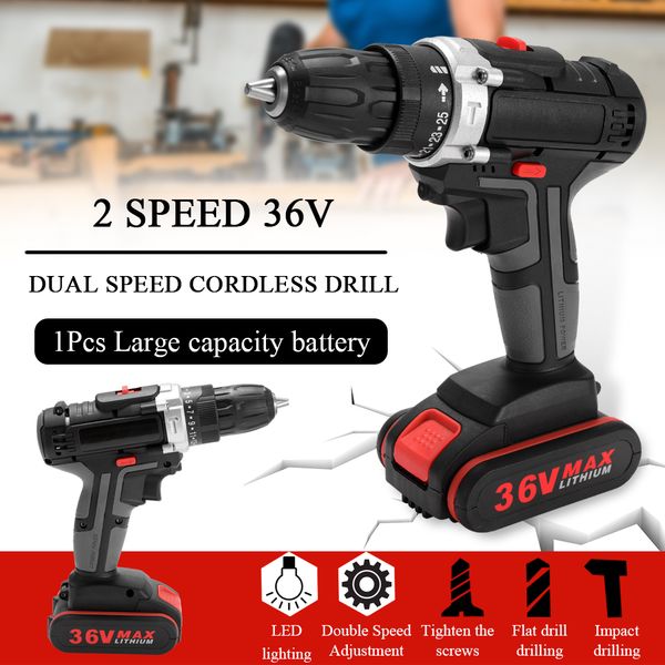 

36v electric screwdriver cordless drill airless engraving drill hammer mini hand drills power tools