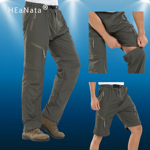 

men outdoor cargo pants mens spring summer waterproof quick dry breathable trousers male army tactical sport detachable, Black;green