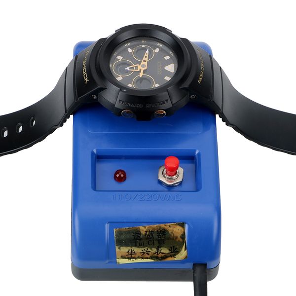 

diywork mechanical watch degaussing device eu/us plug correct watch time demagnetizer 110v-220v repair tools