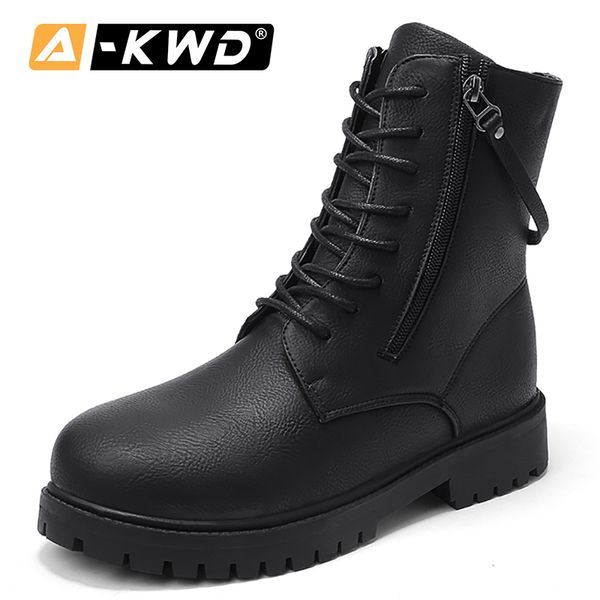 

fashion black men shoes winter waterproof boots men pu work shoes high sneakers man outdoor casual boots heren schoenen