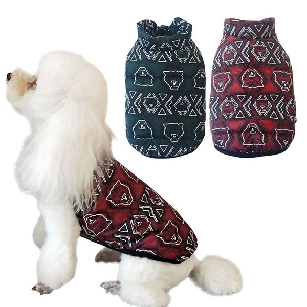 

pet cold weather clothing 2 legs clothes sleeveless waterproof vest thick warm skiing jacket dog down jacket cold pet clothes