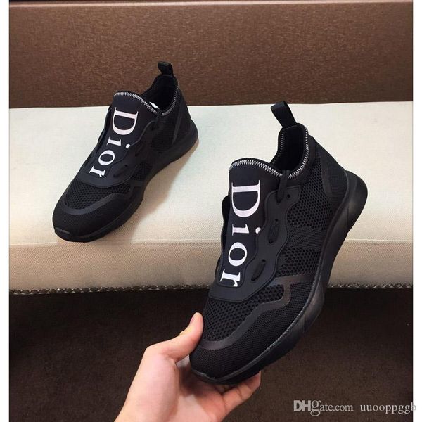 

2020y new products for sale luxury men's casual fashion sports shoes outdoor travel sports lace original box, Black