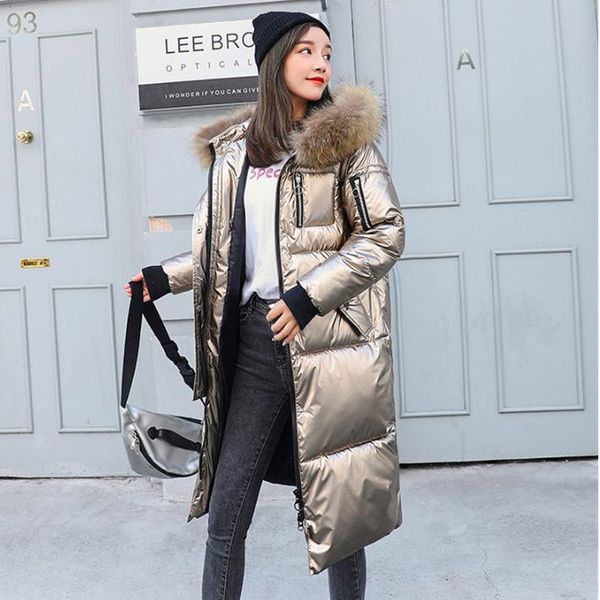 

winter coat hooded fur collar thicken warm cotton clothing sherpa lined zip up hooded outerwear large size women basic coat, Black