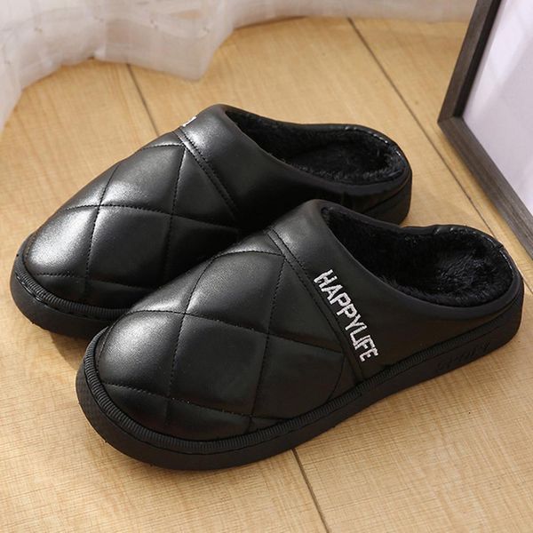 

non-slip winter animal women slippers home female comfort floor women shoes cotton ladies indoor slippers plush slipper, Black