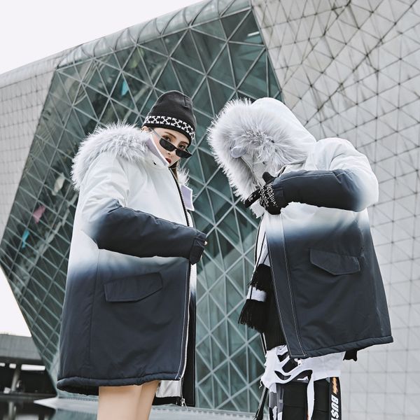 

мужчины куртка толстый хлопок куртка, Black