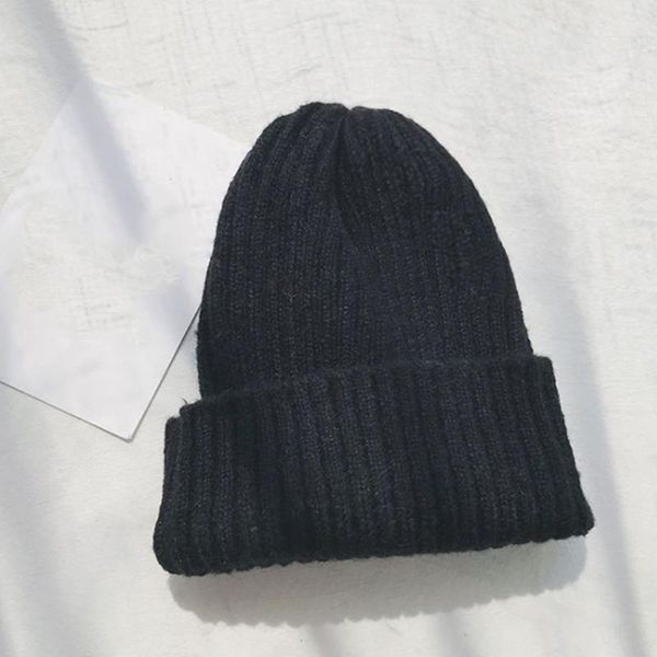 

women men warm ski cap soft solid autumn winter easy matching knitting hip-hop hat beanie
