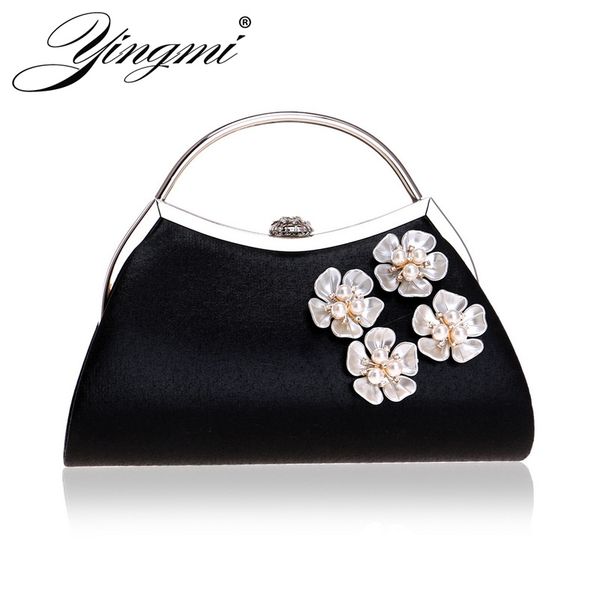 

yingmi sequined flower shell female evening bags shoulder fashion ladies clutch for party dinner handbags