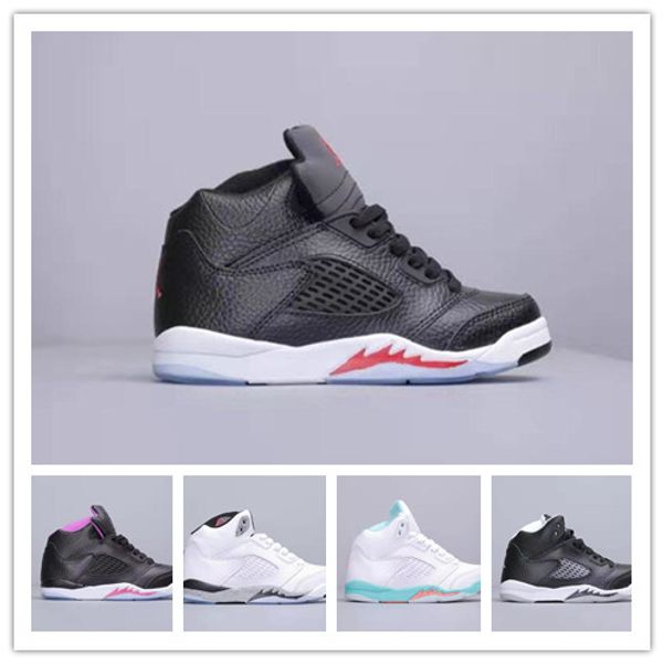 

children boy girls youth basketball shoes sneakers 5 5s v kids chaussures enfants toddler trainers sport shoes size 25-35