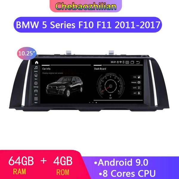

10.25 inch android 9.0 car gps for 5 series f10 f11 2011-2017 cic nbt car navigation multimedia dvd radio player carplay