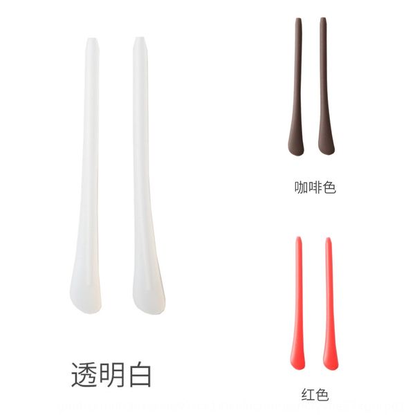 

round-mouth metal foot round accessory pinhole soft silicone anti-slip cover silicone thin glasses leg cover glasses accessories, Silver