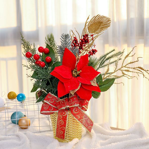 

christmas decorations deskbalcony mini christmas tree potted 45cm decoration celebrate supplies artificial tree