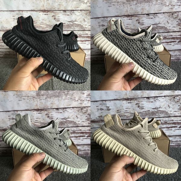 

with box kanye west v1 men women running shoes private black moonrock oxford tan turtle dove fashion designer shoes sneakers trainers, White;red