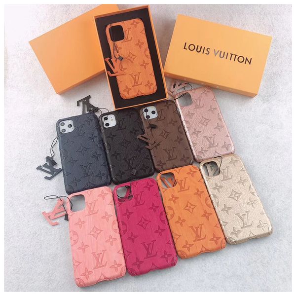 

designer phone cases cover for iphone 11 11pro max xs xr 7 8 plus case l letter luxury leather phone case high quality