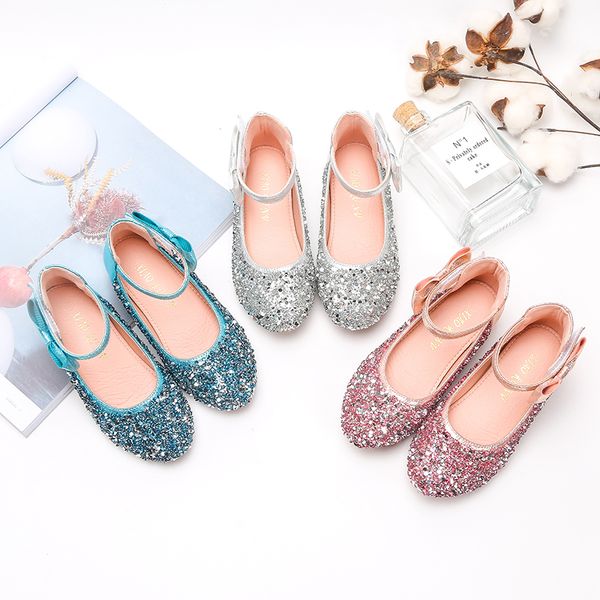 

girls shoes for party children leather sandals princess glitter kids shoes high heel girls sweet sandals sjd039, Black;grey
