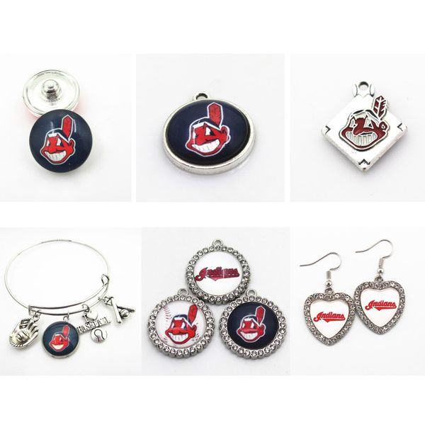 

сша бейсбольной команды cleveland indians подвески мотаться подвески спорта diy браслет ожерелье серьги ювелирные изделия висячие подвески, Bronze;silver
