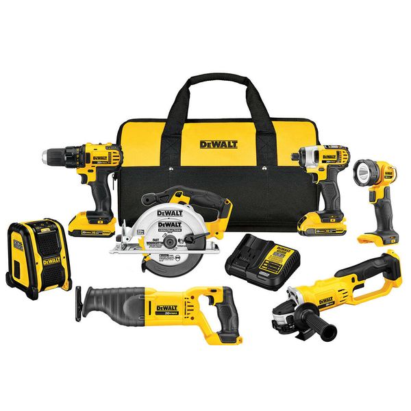 

Dewalt dck720d2 20 volt 2 0ah 7 tool cordle lithium ion max combo kit
