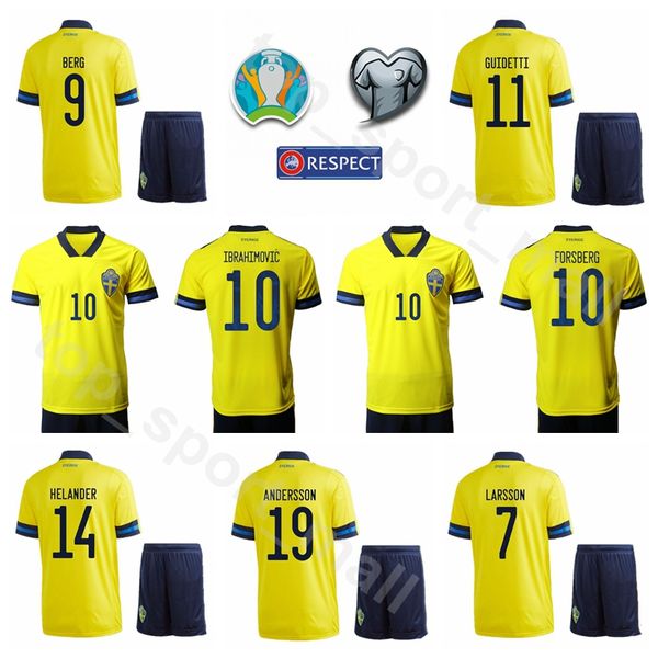 

швеция футбол 2020 eurocopa 11 качаниклича комплекты рубашки джерси set 10 муамеры танкович 19 daleho irandust 9 ким kallstrom футбола, Black