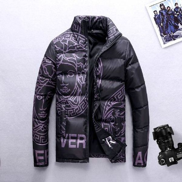 

mens versace mens конструктора вскользь вниз куртку женщины вниз пальто мужской slim fit открытого теплого пера платье зимнее пальто верхней, Black