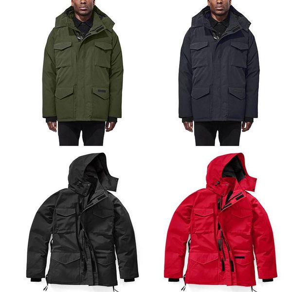 

2020 канада мужская дизайнер зимняя куртка goosefeather пуховик констебль парка фугу куртка пальто теплое пальто jaqueta красный синий этике, Black