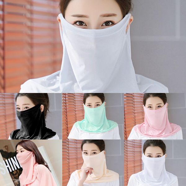 

tseuv 2020 face windproof scarf uv protection cycling new mask scarves hiking outdoor fishing scarf bandana headwear ski neck scarf, Black