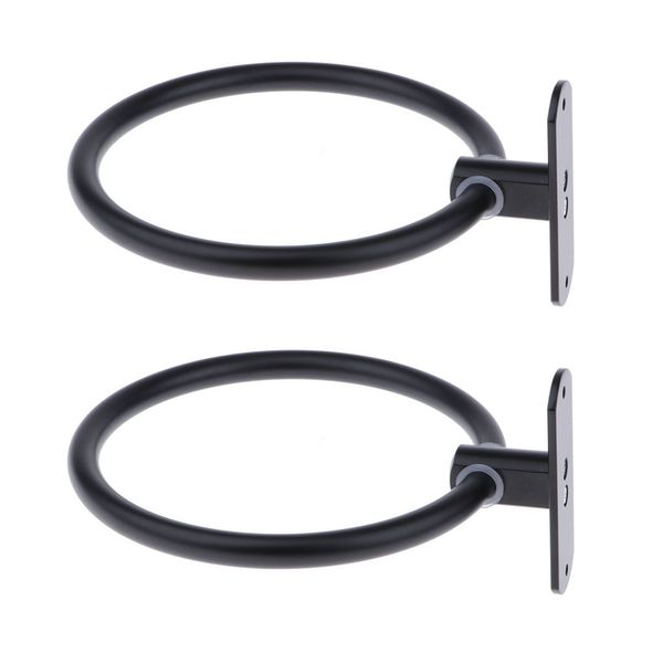 

2x towel rings holder hanger for bathroom kitchen wall-mount 16.5cm