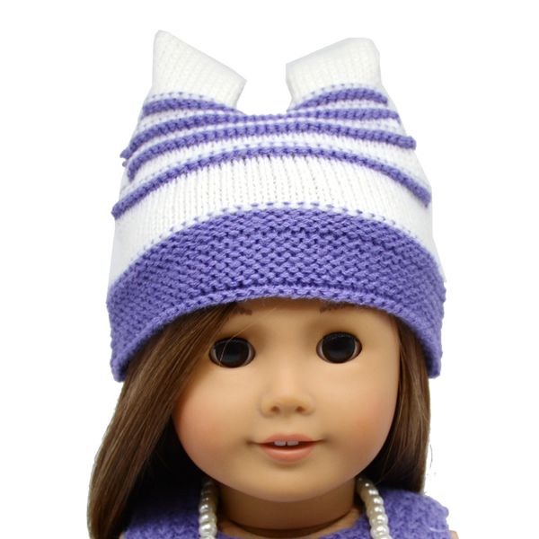 

1 piece american girl doll hat purple - 18 inch doll clothes accessories set fits for 16~18 inch doll