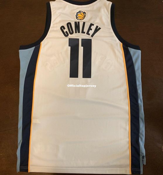 

ad mem #11 mike conley white vest jersey men xs-5xl.6xl shirt stitched basketball jerseys retro ncaa, Black;blue