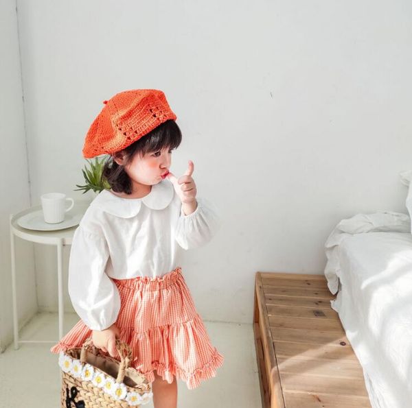 

2020 new girls plaid ruffles skirt fashion spring summer kids girls skirts 1-6t