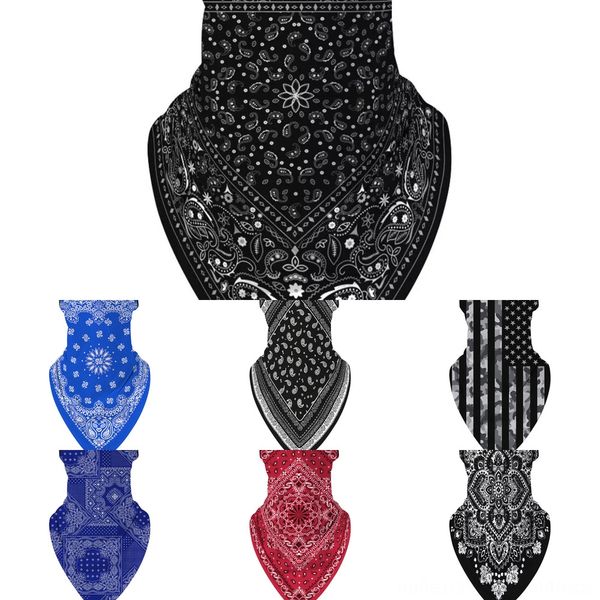 

9kclk 3d printing magic mask multi-function half face bandana neck er scarf anti-uv cycling scarf outdoor sports headwea, Black