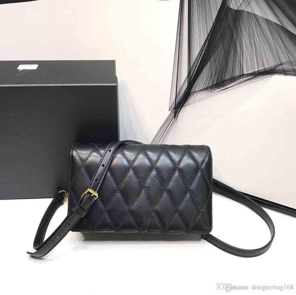 

classic fashion designer women handbags quilted black handbags strap shoulder crossbody bags mini genuine leather purse tote bags 22cm free