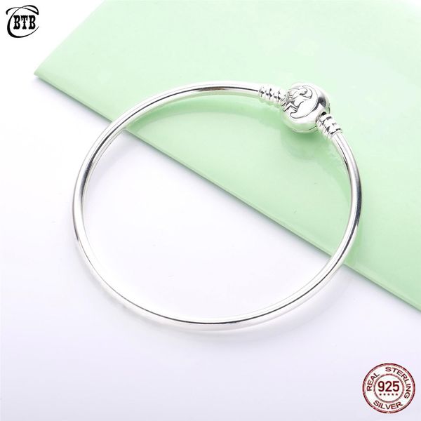 

new simple real 925 sterling silver the lion king bracelet fit diy charms beads fashion jewelry for women, Golden;silver
