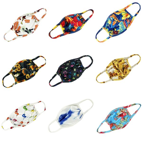 

camouflage face masks ice silk mask wind mouth mask washable breathable cyling protective mask er designer printed masks gga33 #363, Black