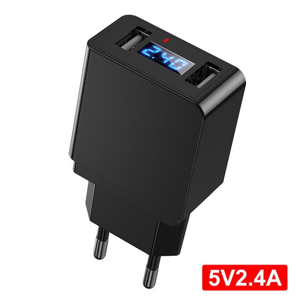 

быстрое зарядное устройство светодиодный дисплей dual usb телефон зарядное 2.4a быстрый зарядки сша штепсельной вилки eu портативный путешес