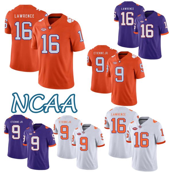 

NCAA Clemson Tigers jersey 16 Trevor Lawrence 9 Travis Etienne Jr. Jerseys 2019 Adult superior quality