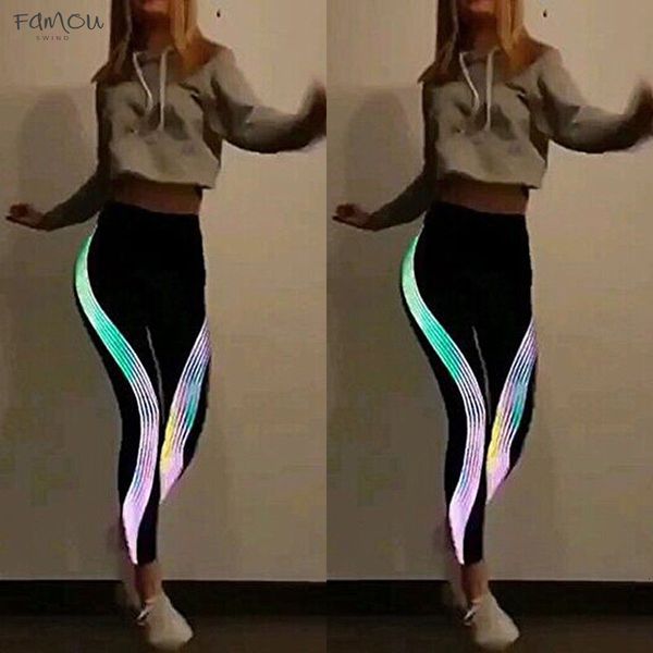 

Special Glow New Womens Casual Individual Fitness Women Leggings Slim Stretch Elastic In Dark Pants Female Trousers