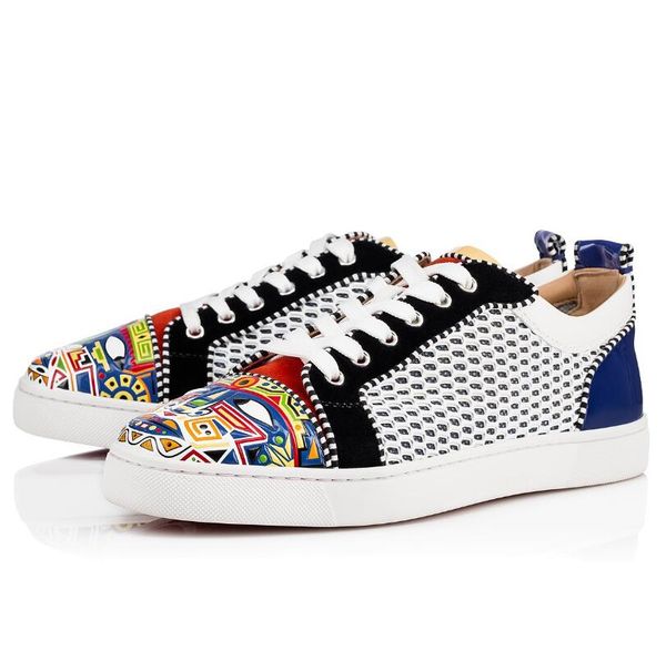 

New chri tian luxury louboutin bottom red bottom tudded pike brand cl men ca ual hoe men women party lover port neaker bf110119, Black