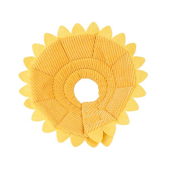 

1pcs pet collars removable soft pet elizabeth sunflower shape neck collar for dog puppy wearing