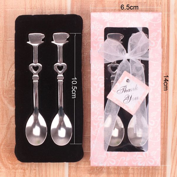 

20pcs/lot party favors wedding souvenir coffee spoon personalized gift box promotion gifts for guest giveaways