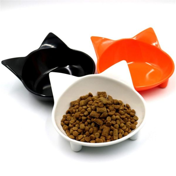 

cute cat shaped pet bowl anti-slip single food bowls puppy feeding drinking water bowl cat feeder pets supplies