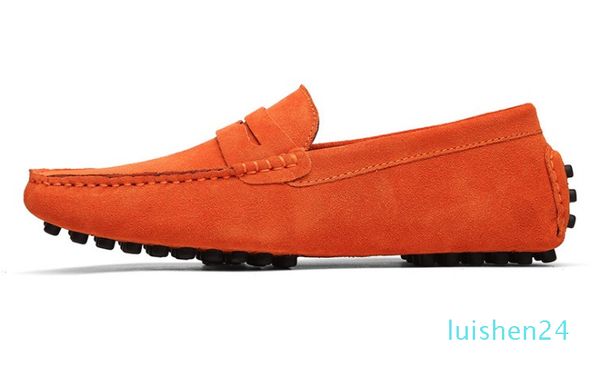 

mens genuine leather shoes suede loafer big size official shoes gentle mens travel walk shoe casual comfort breath shoes for men l24, Black