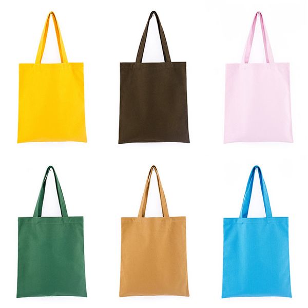 Bunte leere Muster Leinwand Einkaufstaschen Eco wiederverwendbare faltbare Umhängetasche Handtasche Tote Baumwolle Tote Bag Großhandel benutzerdefinierte Logo LX1245