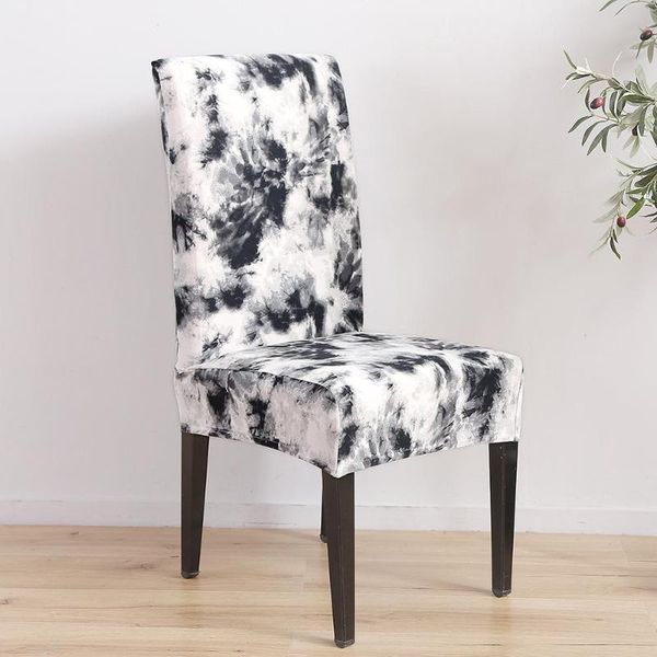 

removable seat slipcover graffiti pattern thin stretch chair banquet wedding l cover anti-dirty removable housse de chaise