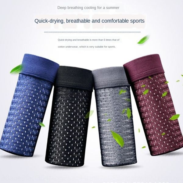 

ice silk boxer modal men's underwear shorts and shorts large size breathable mesh men's underwear, Black;white