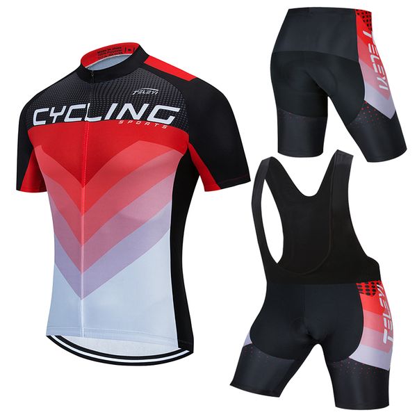 

2020 teleyi cycling jersey set mtb uniform bicycle clothing quick dry bike clothes men short maillot ropa ciclismo culotte suit, Black;blue