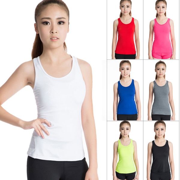 

running jerseys quick-drying women sports vest tights yoga fitness shirts tee, Black;blue
