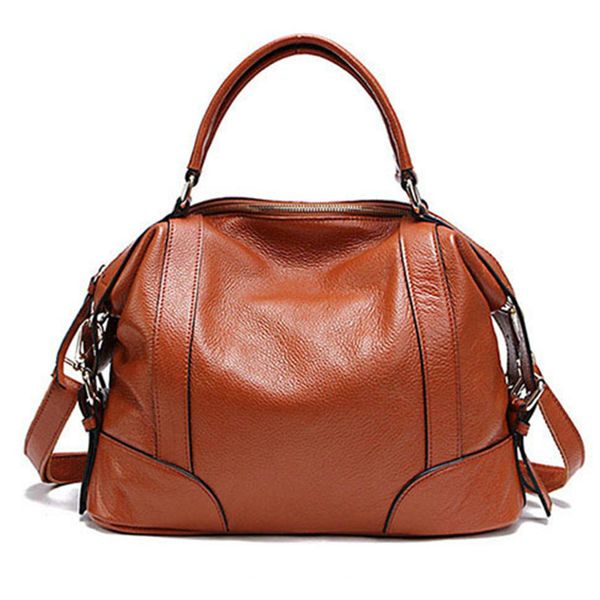 

2 sizes fashion tote bags for women new classic leisure handbags genuine cow leather female shoulder bags bolsa feminina