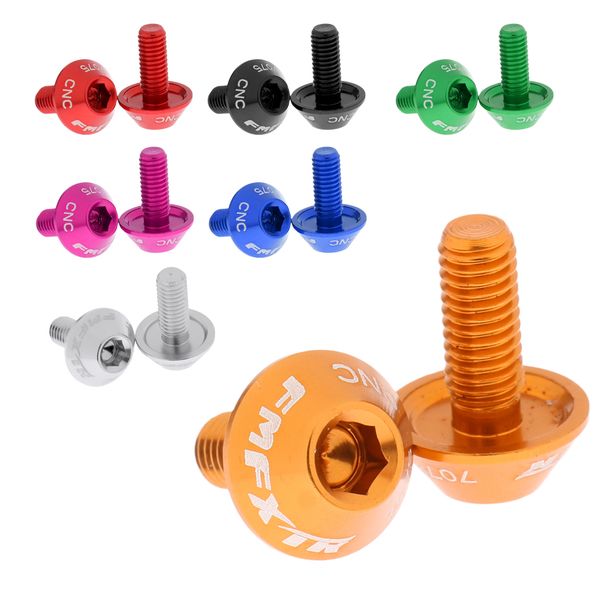

pack of 2 pcs 5x12mm cnc aluminum alloy bike bicycle water bottle cage bolt holder screws bicycle parts accessories