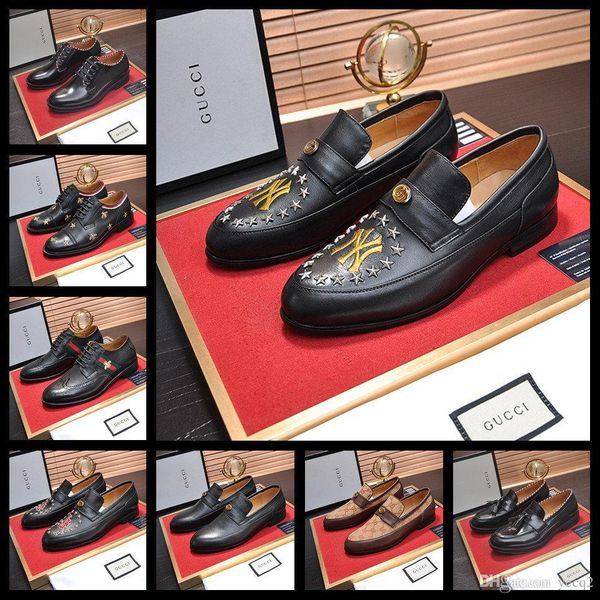 

18ss dress shoes men oxford patent leather men's dress shoes business shoes men oxford leather zapatos de hombre de vestir formal madah, Black